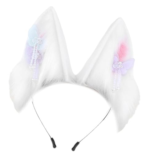 Lerpwige Osterhasen Ohr Stirnband Hasen Ohren Stirnband Häschen Kostüm Zubehör Halloween Cosplay Haarband Haarschmuck Ohren von Lerpwige