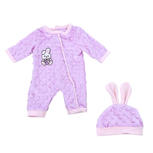 Lerpwige Pelzige Winter Overalls Für 16/18 Zoll Mädchen Puppen Strampler Pyjama Girls Geburtstag Geschenke Eleganter Pelziger Strampler Pyjama von Lerpwige