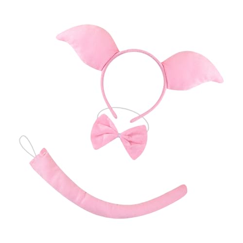 Lerpwige Piggy Rollenspiel Outfit Accessoires Halloween Tierkostüm Für Jungen Mädchen Kinder Erwachsene Halloween Geburtstag Cosplay Party von Lerpwige