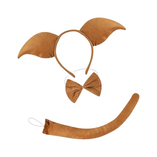 Lerpwige Piggy Rollenspiel Outfit Accessoires Halloween Tierkostüm Für Jungen Mädchen Kinder Erwachsene Halloween Geburtstag Cosplay Party von Lerpwige