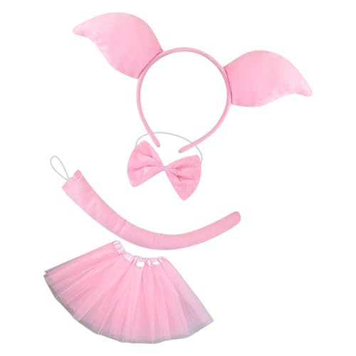 Lerpwige Piggy Rollenspiel Outfit Accessoires Halloween Tierkostüm Für Jungen Mädchen Kinder Erwachsene Halloween Geburtstag Cosplay Party von Lerpwige