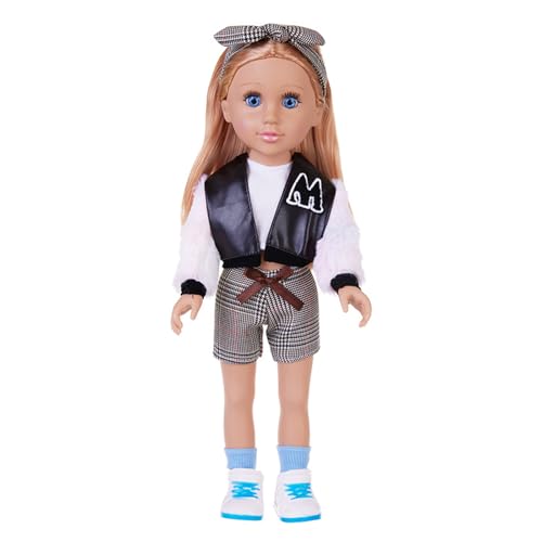Lerpwige Realistische Puppen Spielzeuggirl 18 Zoll Baby Mädchen Puppen Mit Kleidung Set Geburtstagsgeschenke PVC Blonde Babypuppenzubehör von Lerpwige
