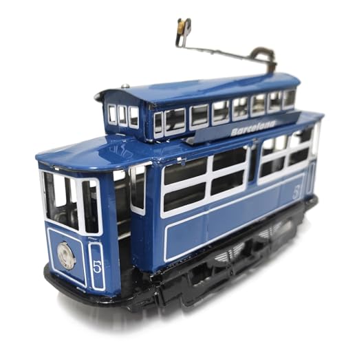 Lerpwige Retro Windup Iron Tin Toy Tram Clocks Model Tinplate Ornament Spielzeug Für Sammler Und Dekore Enthusiasten von Lerpwige