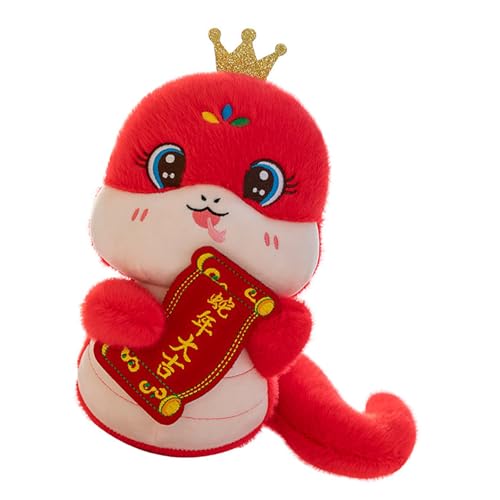 Lerpwige Schlangenjahr Maskottchen Plüschspielzeug Zodiacs Schlangengefüllte Tiere Plüsch Spielzeug Weiche Plushie Puppen Neujahr Ornament Geschenk Frauen Männer Männer von Lerpwige