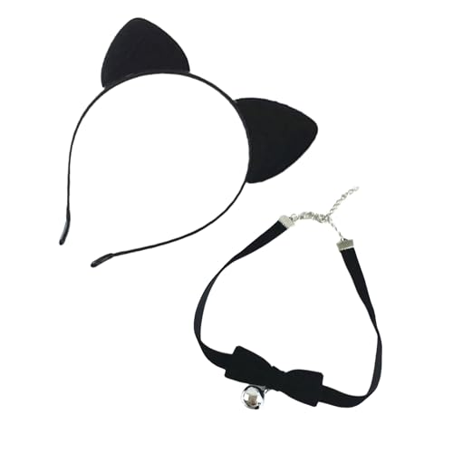 Lerpwige Tierkatzen Rollenspiele Kostüm Ohrstirnband Heck Halshalskette Für Kid Boy Girl Cosplay Halloween Masquerade von Lerpwige