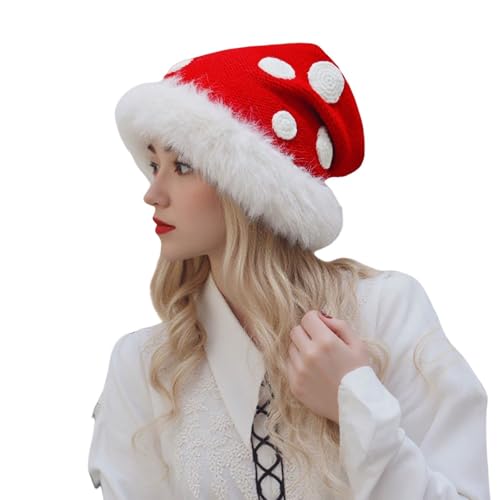 Lerpwige Warmes Plush Trimm Strick Pilzhut Kostüm Kopfbedeckung Für Reisen Und Lässige Versammlungen Und Winter Freien Freien Lerpwige Warmes Plush Trimm Strick Pilzhut Kostüm Kopfbedeckung Für Reisen Und Lässige Versammlungen Und Winter Freien Freien von Lerpwige