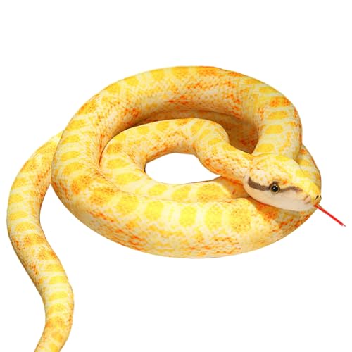Lerpwige Weiches Wie Snake Plüschspielzeug 100 cm Für Unterrichtswerkzeuge Neuheit Überraschungsgeschenke Stoffed Snake Toy Für House Couch Decors von Lerpwige