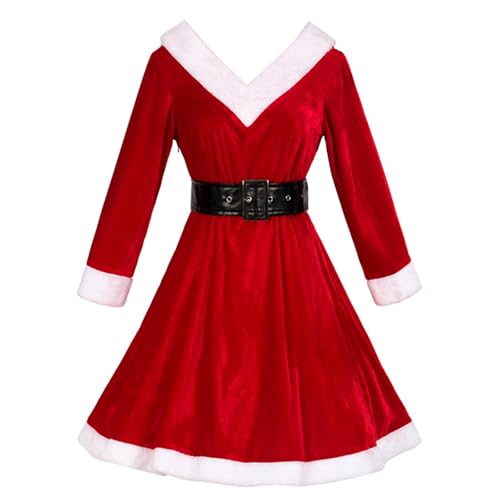 Lerpwige Weihnachten Santa Kostüm Für Frauen Cosplay Santa Dress Up Outfit von Lerpwige