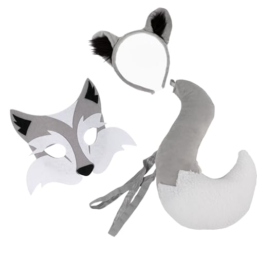 Lerpwige Wolfsohren Stirnband mit Kunstpelz, Schwanz, Halloween-Kostüm-Set für Kinder und Erwachsene, Cosplay, Partys, Halloween, Cosplay-Kostüm Lerpwige Wolfsohren Stirnband mit Kunstpelz, Schwanz, Halloween-Kostüm-Set für Kinder und Erwachsene, Cosplay, Partys, Halloween, Cosplay-Kostüm von Lerpwige