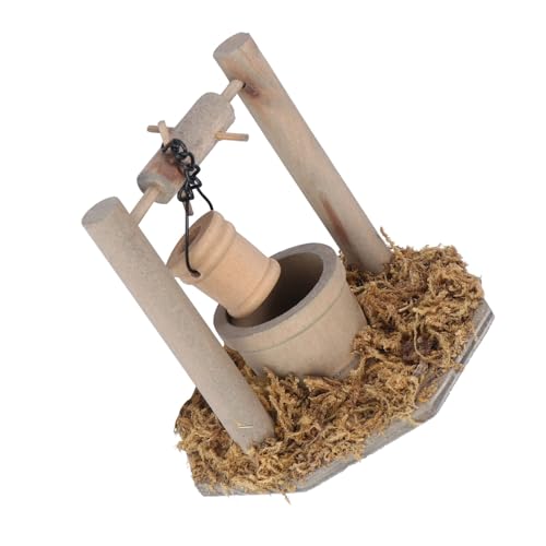 Miniatur-Figur aus Holz mit Wasserbrunnen und Eimer, für Puppenhäuser im Maßstab 1/12, Outdoor-Dekorationen, realistisches Handwerksprojekt Miniatur-Figur aus Holz mit Wasserbrunnen und Eimer, für Puppenhäuser im Maßstab 1/12, Outdoor-Dekorationen, realistisches Handwerksprojekt von Lerpwige