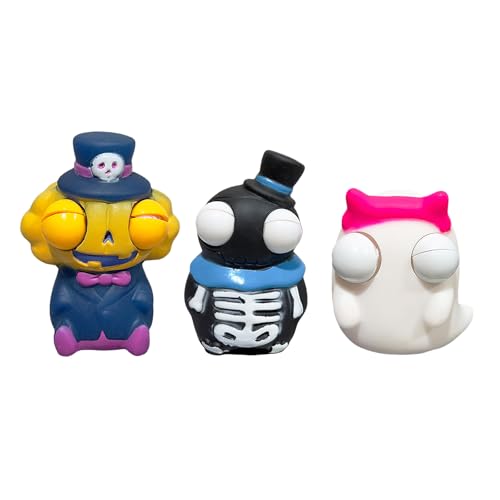 Neuheit Squeeze Toy Skeletton Eyes Poping Streich Cartoon Halloween Thema Für Kinder Angst Reduzieren Jugendliche Partyzubehör von Lerpwige