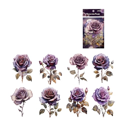 Packung Von 8 Feenhaften Eleganten Rosenaufklebern Für Hochzeit Und Festliche Dekorationen Für Handwerkalben Telefon Laptop Rose Aufkleber Kunsthandwerk Packung Von 8 Feenhaften Eleganten Rosenaufklebern Für Hochzeit Und Festliche Dekorationen Für Handwerkalben Telefon Laptop Rose Aufkleber Kunsthandwerk von Lerpwige