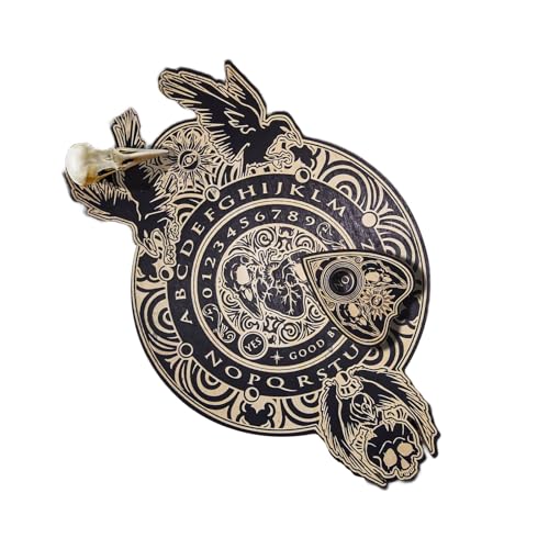 Spirit Board Mit Planchette Wood Talking Board Game Wechselstromausbildungszusammenzeichen Wahrsagungsboards Einfach Zu Verwendendem Metaphysischen Wechsel Der Meldung Werkzeug Mystisches Spiel von Lerpwige