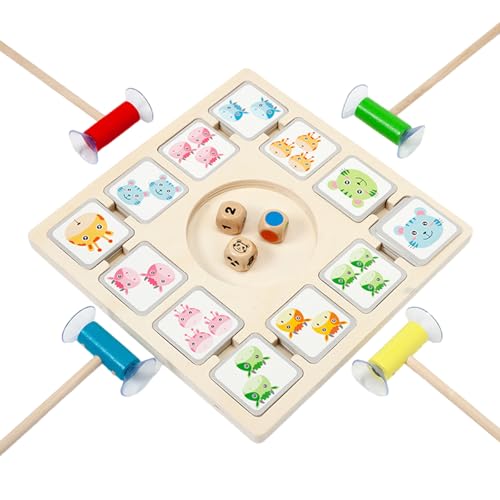 Tierholzspiel Bildungsspiel Mit 96 Karte Für Kinder 4 Jahren Und Älter von Lerpwige