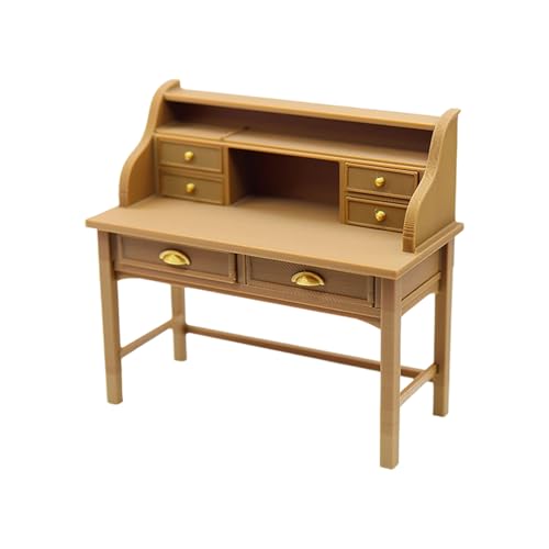 Tiny Desk Dollhouses Möbel 1/12 Skala Detaillierter Miniatur Langer Tisch Für Modellbegeisterte Und Sammler Sammler Schreibtisch Für Puppenhäuser von Lerpwige