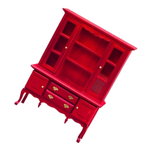 Vintage Miniatur Displaykabinett Für Dollhouses Collector 1/12 Realistische Bücherregalmöbel Mit Simulationsdetails von Lerpwige