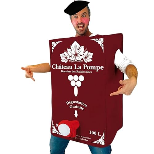 Les Colis Noir LCN – Kostüm Cubi Wein Erwachsene – Einheitsgröße – Kostüm Party – 038 von Les Colis Noirs LCN -