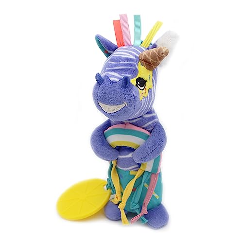 Les Deglingos Plüschtier KIPROKOS Le Zebra, Violett – Spielzeug für Babys – Geschenkidee – ab Geburt – 19 cm von LES DÉGLINGOS