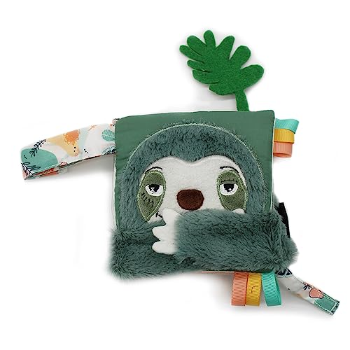 Les Déglingos - Krabbelbuch Chillos le Faultier - Ideal zum Erwecken der Sinne und zum Spielen des Babys - weicher Kordstoff in Lila und bunt, weicher Stoff - geeignet ab der Geburt Les Déglingos - Krabbelbuch Chillos le Faultier - Ideal zum Erwecken der Sinne und zum Spielen des Babys - weicher Kordstoff in Lila und bunt, weicher Stoff - geeignet ab der Geburt von LES DÉGLINGOS