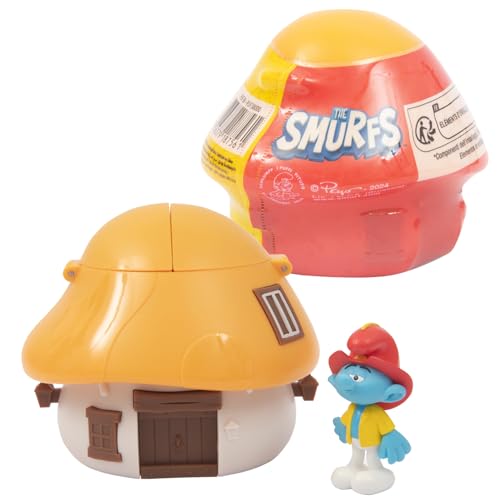 Les Schtroumpfs, PUF383 PUF383 Haus mit 1 Figur, 5,5 cm, Modell, für Kinder ab 3 Jahren, Orange von Les Schtroumpfs