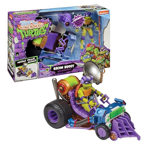 Tortues Ninja, Buggy Fahrzeug Deluxe, mit Figur 12 cm, Donatello, für Kinder ab 4 Jahren, T02001 von Tortues Ninja