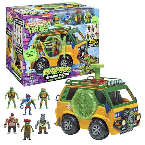 Ninja Turtles – Mutationsstation, Set mit 1 Van und 6 Figuren, Mix & Match, für Kinder ab 4 Jahren, T0203 von Les Tortues Ninja
