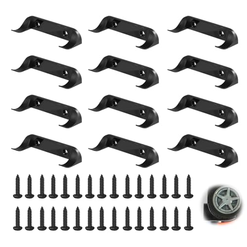12-teiliges Auto-Display-Wandhalterungs-Set, vertikales Modellauto-Ständer, stabiles Display-Rack, Hakenständer, kompatibel mit Lego Speed Champion für Autosammlung, Auto-Enthusiasten (schwarz) von Leseogye