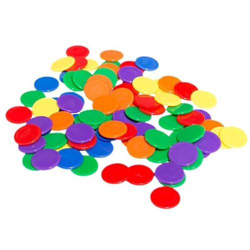 Leseogye 200 Stück Zähler, Zähler für Mathematik, farbige Platzwertzähler, Kunststoff-Zähler, Zahlen-Set, doppelseitige Mathematikzähler für Kinder, Zählerziehung von Leseogye