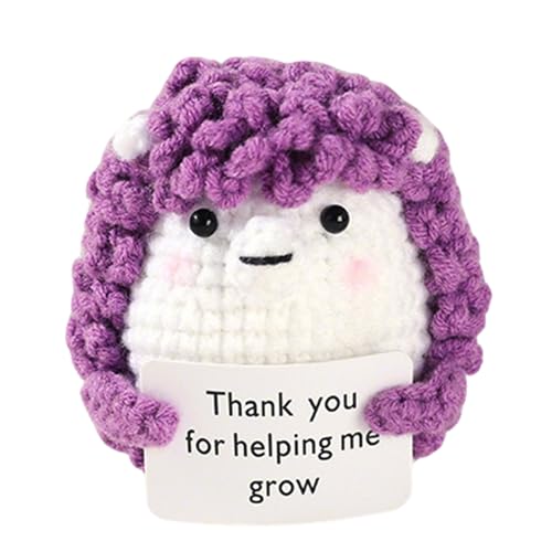 Leseogye Mini-Igel, lustig, positiv, Häkeltiere, Igel, niedliche Häkelpuppe, Igel mit positiver Karte, handgefertigt, emotionale Unterstützung, Geschenk, positive Geschenke für Frauen, Mädchen Leseogye Mini-Igel, lustig, positiv, Häkeltiere, Igel, niedliche Häkelpuppe, Igel mit positiver Karte, handgefertigt, emotionale Unterstützung, Geschenk, positive Geschenke für Frauen, Mädchen von Leseogye