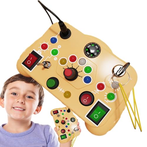 Lesunbak LED-Brett, Kleinkind-Sensortafel - LED-Aktivitätsbrettspielzeug für Kleinkinder - Vorschulspielzeug zur Schulung der Sinneswahrnehmung für Flugzeuge, Klassenzimmer und Spielplätze von Lesunbak