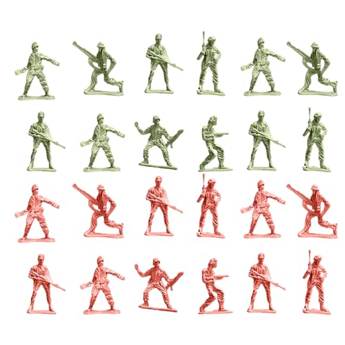 Lesunbak Soldatenspielzeug | 100 Stück Klassische Soldaten Männer Spielzeug Figurenmodelle, Interaktive Soldaten Figuren Modelle, Kriegsspiele Actionfiguren, Combat Force Modell Spielset von Lesunbak