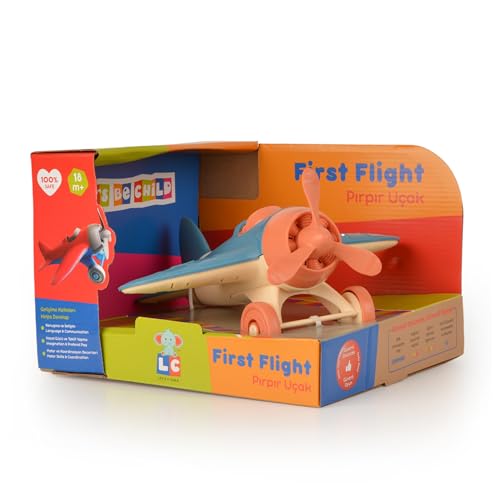 Let's Be Child Tornado-Flugzeug für Kinder | Sichere und langlebige Spielzeugflugzeuge für Kleinkinder | Geschenk für Mädchen und Jungen zur motorischen und sensorischen Entwicklung (Blau) von Let's Be Child