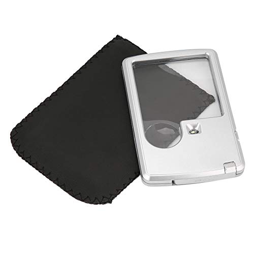 LetCart Leselupe, 3X 6X Handlupe Leselupe, Kreditkartenlupe mit LED-Licht Quadratische Lupe mit Lederetui für Senioren Lesen Inspektion Hobby Handwerk LetCart Leselupe, 3X 6X Handlupe Leselupe, Kreditkartenlupe mit LED-Licht Quadratische Lupe mit Lederetui für Senioren Lesen Inspektion Hobby Handwerk von LetCart