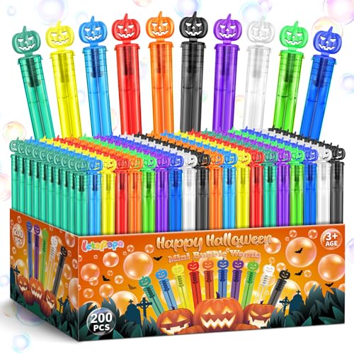 Letapapa 200 Stück Halloween-Mini-Bubble-Stäbe, Blasen, Partygeschenke, Halloween-Geschenke Letapapa 200 Stück Halloween-Mini-Bubble-Stäbe, Blasen, Partygeschenke, Halloween-Geschenke von Letapapa