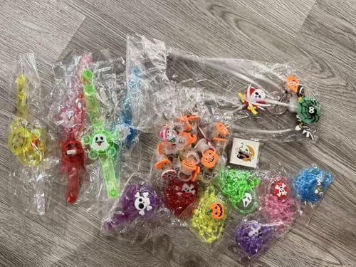 Letapapa 72 Stück Halloween Party Favors Toys Bulk,Halloween Glow Ring Spinning Halskette Letapapa 72 Stück Halloween Party Favors Toys Bulk,Halloween Glow Ring Spinning Halskette von Letapapa