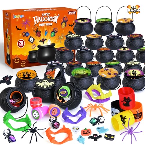 Letapapa Halloween-Partygeschenke, 72 Stück, vorgefüllt, kleiner Hexenkessel mit sortiertem Halloween-Spielzeug in Großpackung Letapapa Halloween-Partygeschenke, 72 Stück, vorgefüllt, kleiner Hexenkessel mit sortiertem Halloween-Spielzeug in Großpackung von Letapapa