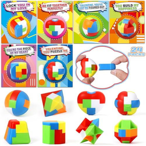 Valentinstagskarten für Schulkinder, 24 Stück, 3D-Denksport-Puzzles mit Kindern, Valentinstagskarten, Valentinstagskarten für Kinder, Valentinstagsparty-Geschenke, Schulklassenzimmerpreis Valentinstagskarten für Schulkinder, 24 Stück, 3D-Denksport-Puzzles mit Kindern, Valentinstagskarten, Valentinstagskarten für Kinder, Valentinstagsparty-Geschenke, Schulklassenzimmerpreis von Letapapa