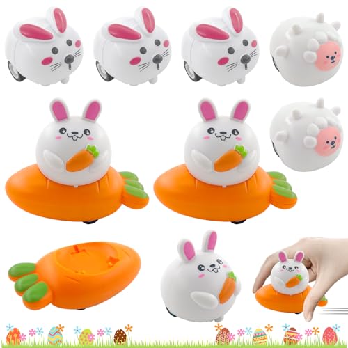 Lets Joy Aufziehbare Hasen mit Karotte, 8+3 Stück Ostern Uhrwerkspielzeug, Ostern Geschenk Aufziehspielzeug, Oster Ostergeschenk für Kinder Früherziehung Lustige Spielzeug von Lets Joy