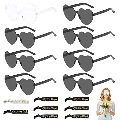Lets Joy Deutsch Bride Herz Brillen, 16 Stück Bride to be Herz Brille Set, Herz Sonnenbrille, Team Braut Armbändern, JGA Partybrillen Set, Herz Party Brillen Armband für Hochzeit Geburtstag Party Lets Joy Deutsch Bride Herz Brillen, 16 Stück Bride to be Herz Brille Set, Herz Sonnenbrille, Team Braut Armbändern, JGA Partybrillen Set, Herz Party Brillen Armband für Hochzeit Geburtstag Party von Lets Joy