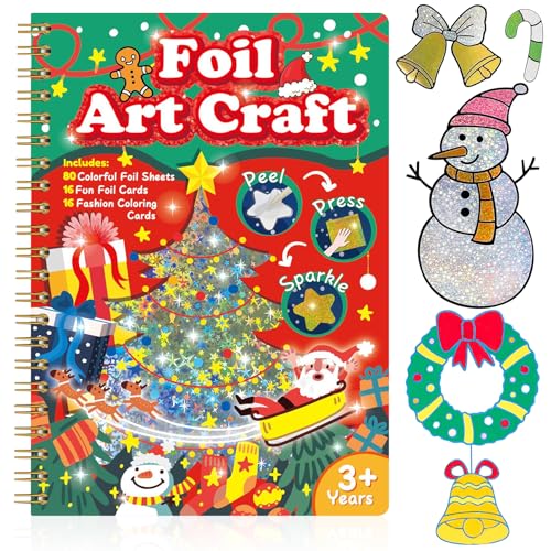Lets Joy DIY Bastelset Folienspaß Aufkleber, Weihnachten Kunst Bastelaktivität Folienspaß, Glitzerpapier Basteln Kinder Set, Folienspaß Bastelset, DIY Kunstmalerei Weihnachten Kreative Geschenke Lets Joy DIY Bastelset Folienspaß Aufkleber, Weihnachten Kunst Bastelaktivität Folienspaß, Glitzerpapier Basteln Kinder Set, Folienspaß Bastelset, DIY Kunstmalerei Weihnachten Kreative Geschenke von Lets Joy