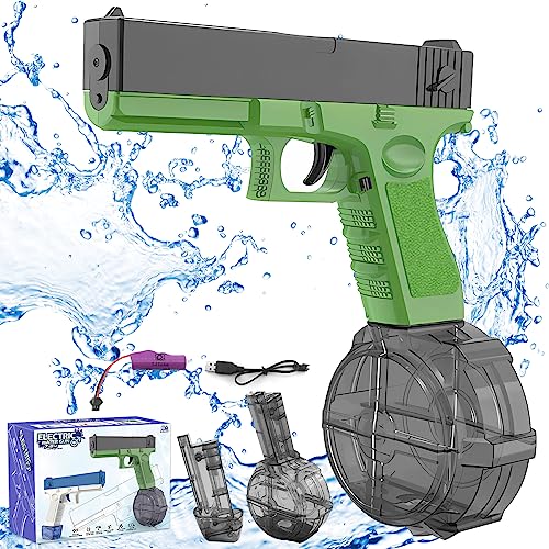 Lets Joy Wasserpistole Elektrisch, Elektrisch Wasser Spielzeug für Kinder Erwachsene, Automatische Spritzpistolen Wasserpistole, Große Kapazität Wasserpistole für Pool Sommer Party von Lets Joy