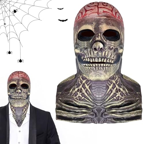 Lets Joy Halloween Totenkopf Maske, Halloween Schädel Maske 3D, Gruselige Masken, Horror mit Beweglichem Kiefer, Totenkopf, Cosplay Karneval Lets Joy Halloween Totenkopf Maske, Halloween Schädel Maske 3D, Gruselige Masken, Horror mit Beweglichem Kiefer, Totenkopf, Cosplay Karneval von Lets Joy