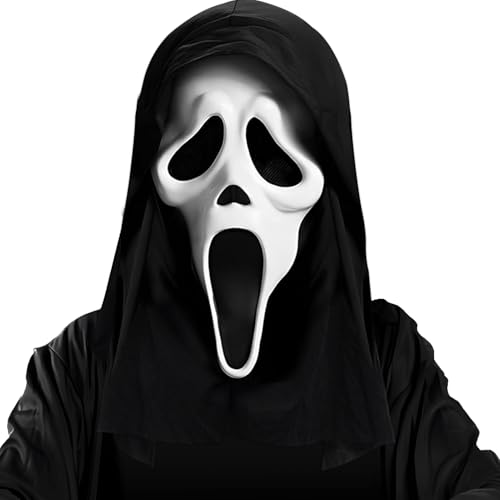 Lets Joy Halloween Schrei Maske, Halloween Maske, Horror Schrei Masken, Ghostface Gruselige Requisiten, Gruselmaske für Karneval Party Cosplay Lets Joy Halloween Schrei Maske, Halloween Maske, Horror Schrei Masken, Ghostface Gruselige Requisiten, Gruselmaske für Karneval Party Cosplay von Lets Joy