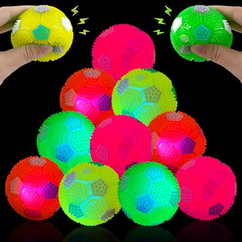 Lets Joy Party Mitgebsel Kindergeburtstag, 12 Stück Fußball Leuchtend Kinder, Leuchtball Fußball Leuchtspielzeug, Geräusch LED Leuchtspielzeug Kinder, Mitgebsel Fussball Party Geschenke Lets Joy Party Mitgebsel Kindergeburtstag, 12 Stück Fußball Leuchtend Kinder, Leuchtball Fußball Leuchtspielzeug, Geräusch LED Leuchtspielzeug Kinder, Mitgebsel Fussball Party Geschenke von Lets Joy