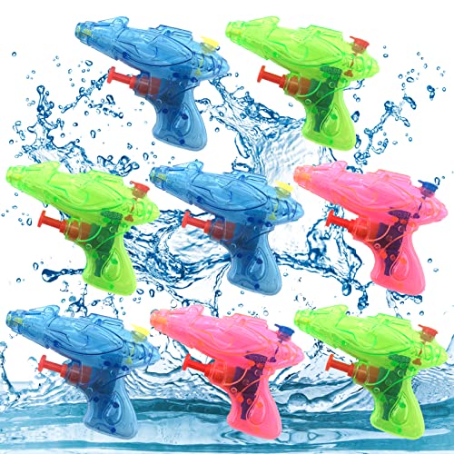 Lets Joy Wasserpistole Spielzeug für Kinder, 8 Stück Wasserspritzpistolen Klein, Wasserpistole Kinder Spritzpistole Wasser Set, Water Blaster Spielzeug für Sommer Outdoor Wasserspaß von Lets Joy