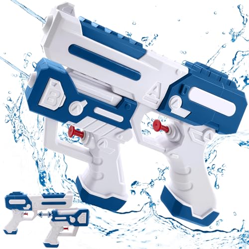Lets Joy 2PCS Wasserpistole für Kinder, 2 In 1 Wasserspritzpistolen Spielzeug, Wasserpistole Spritzpistole Spielzeug, Doppeldüse Split Wasserpistole, Geschenk für Kinder Erwachsene Sommerpartys Pool Lets Joy 2PCS Wasserpistole für Kinder, 2 In 1 Wasserspritzpistolen Spielzeug, Wasserpistole Spritzpistole Spielzeug, Doppeldüse Split Wasserpistole, Geschenk für Kinder Erwachsene Sommerpartys Pool von Lets Joy