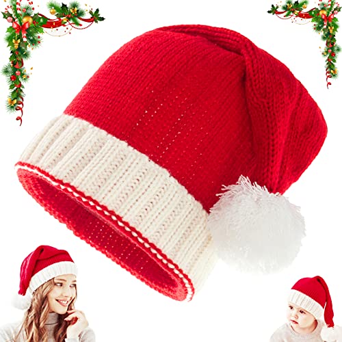 Lets Joy Weihnachtsmütze, Gestrickte Nikolausmütze, Rot Weihnachtsmann Hüte, Plüsch Weihnachtsmann Mütze Partyhut, Weihnachtsmannmütze, Weihnachten Hut Wintermütze für Kinder und Erwachsene Lets Joy Weihnachtsmütze, Gestrickte Nikolausmütze, Rot Weihnachtsmann Hüte, Plüsch Weihnachtsmann Mütze Partyhut, Weihnachtsmannmütze, Weihnachten Hut Wintermütze für Kinder und Erwachsene von Lets Joy