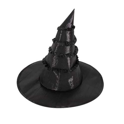 Leuceiy Halloween-Hexenhut, böser Mischief, Überraschungsparty, Make-up-Kostüm, Zubehör, Zaubererhut von Leuceiy