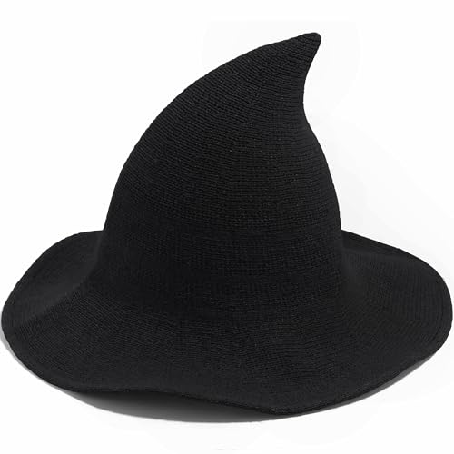 Leuceiy Hexenhut für Damen, für Halloween, Wollmützen, Party und Alltag von Leuceiy