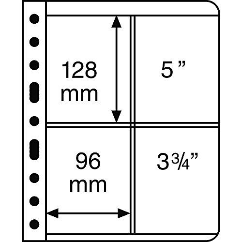Leuchtturm (336261) Kunststoffhüllen VARIO, 2er-Einteilung, senkrecht geteilt, schwarze Folie von LEUCHTTURM1917